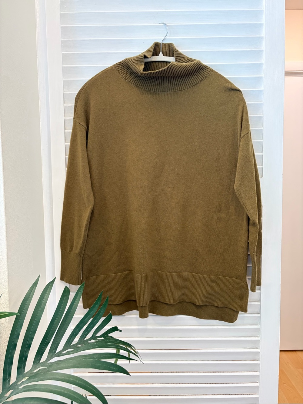 LOFT Olive Turtleneck Sweater